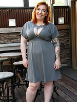 Chubby tattooed Zoey exposes her hairy delights
